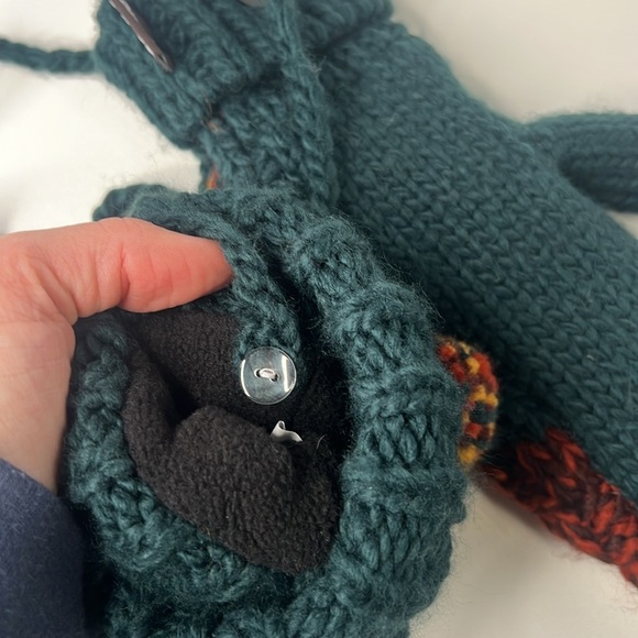 MUK LUKS Women's Patchwork Mitten Accessories blue spruce new - Picture 10 of 10